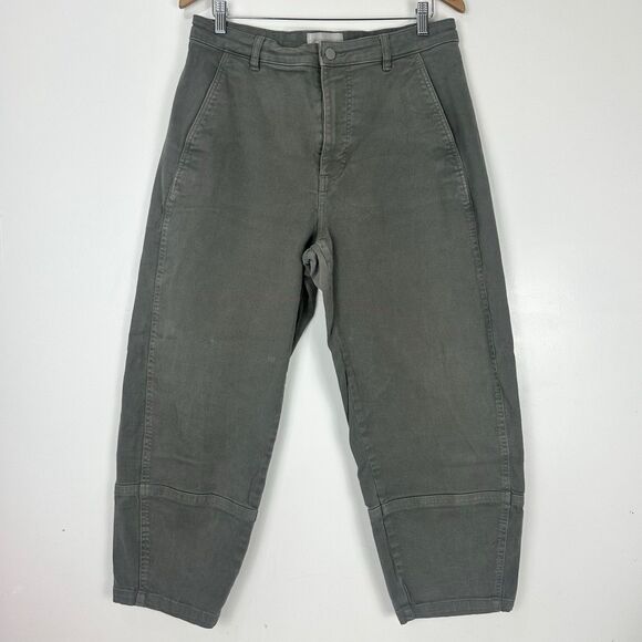 Everlane The Utility Barrel Sz 14R Organic Cotton Pant Taupe - Picture 4 of 13